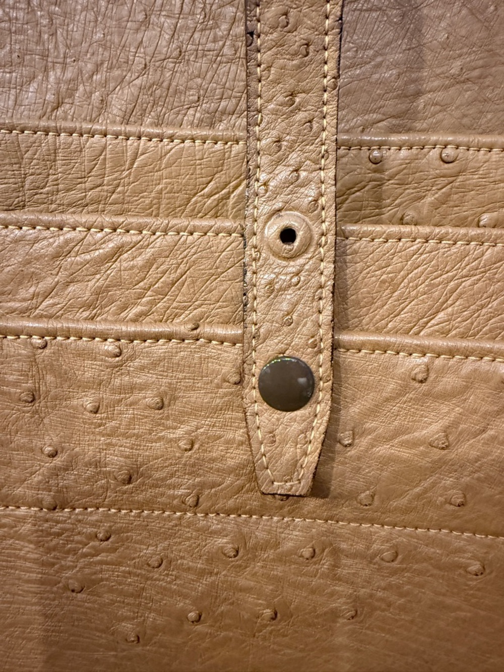 Atlas Brief Case Ostrich Leather Tan Briefcase Vintage 18.5 Inches. - Picture 10 of 14